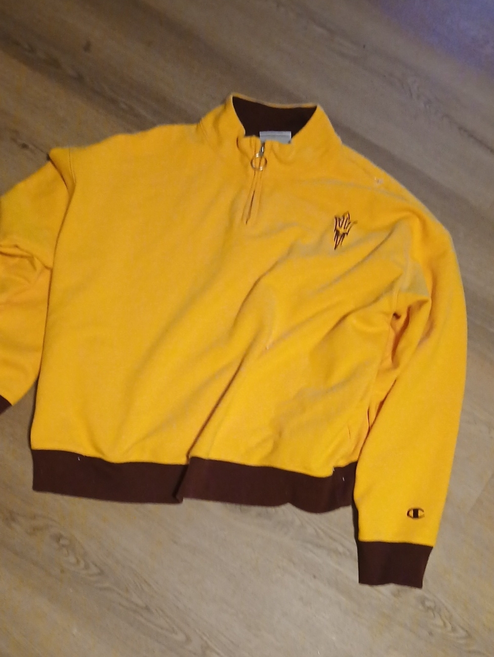 Champion Arizona STATE Yellow Quarter-Zip Pullover